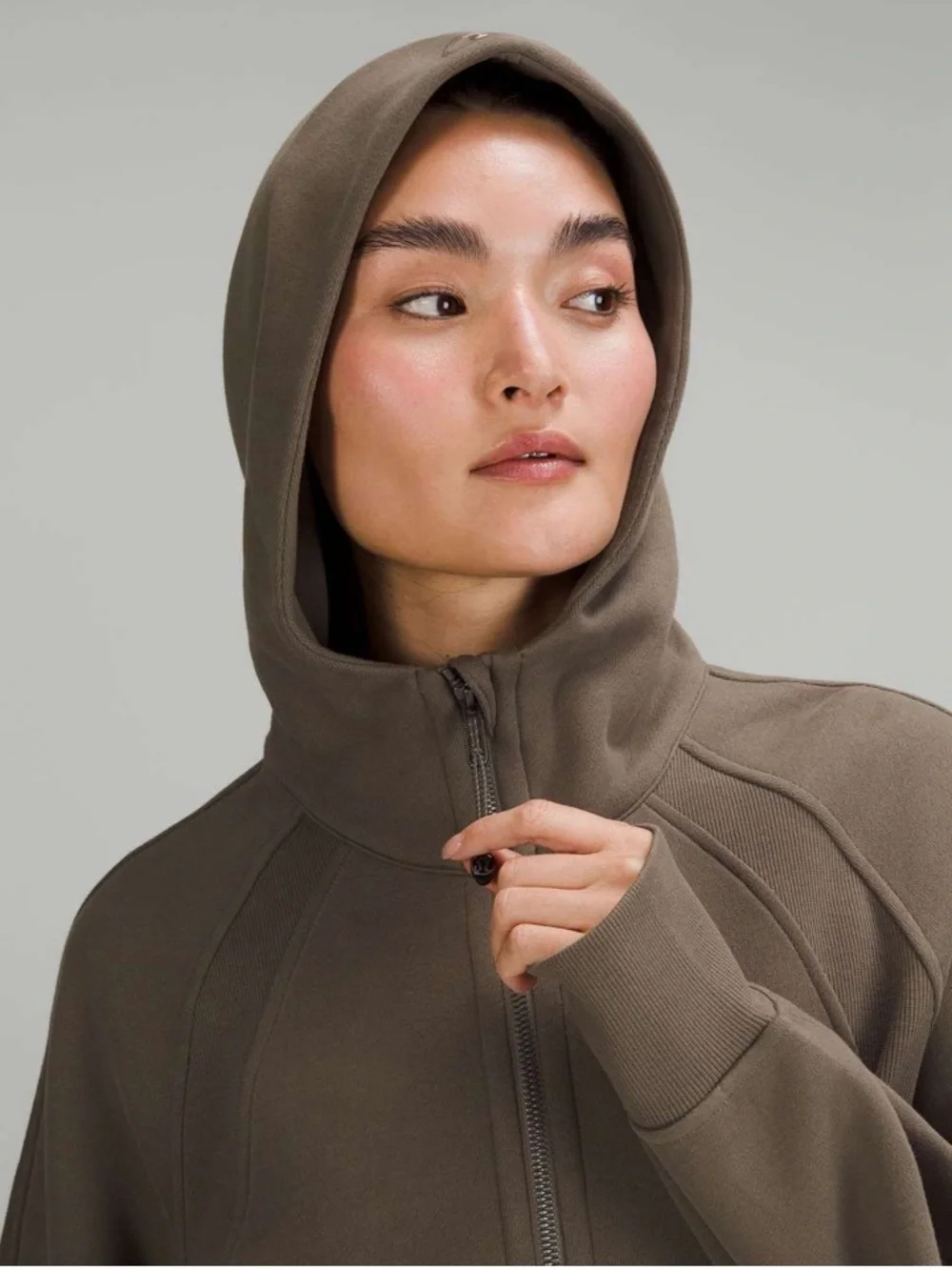 lululemon athletica Scuba Oversized Half‑Zip Hoodie - Nomad Brown - Picture 2 of 8